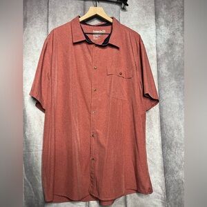 Avalanche Men's Casual Rust Button-Down Shirt